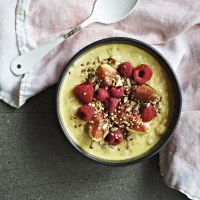 Maple Spiced Rice Pudding with Poached Winter Fruits